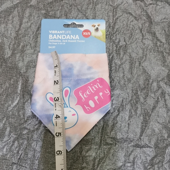 Easter Dog Bandana XS extra small / small pink, purple bunny free add on new nwt - Picture 4 of 5
